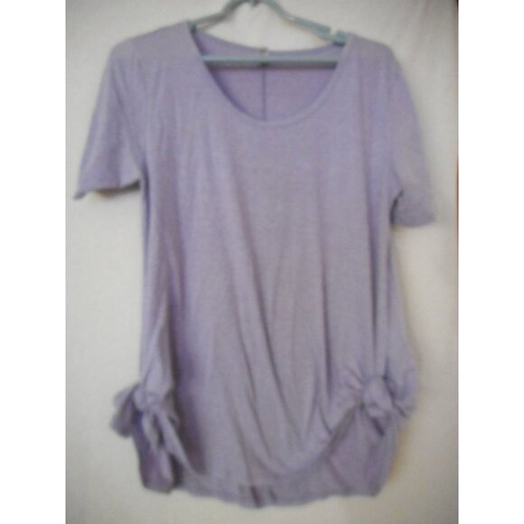 LuLaRoe Tops - Purple LuLaRoe Knit short sleeve tunic top Size S